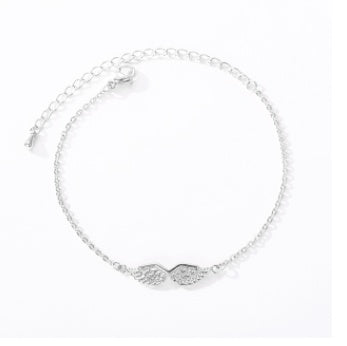 Gold Angel Wing Charm Bracelet for Women