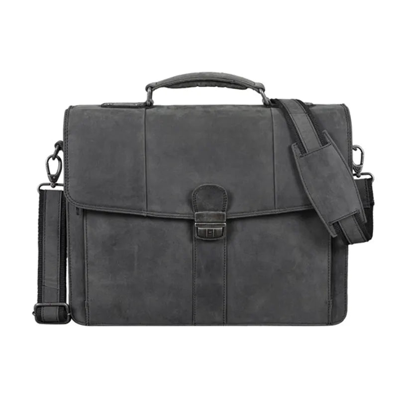 Avaro Grey Business Leather Briefcases Style Bag