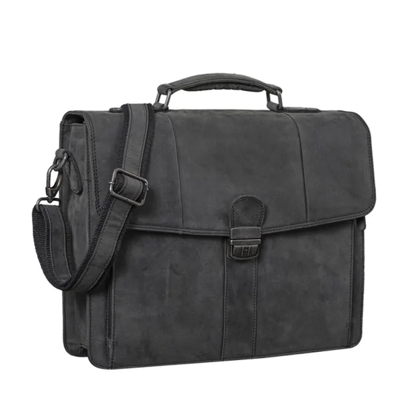 Avaro Grey Business Leather Briefcases Style Bag