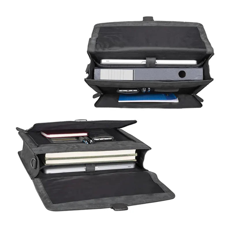 Avaro Grey Business Leather Briefcases Style Bag