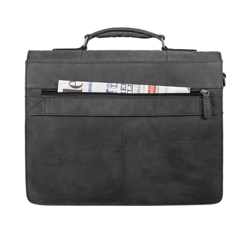 Avaro Grey Business Leather Briefcases Style Bag
