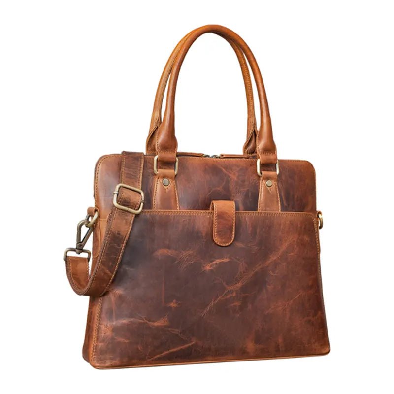 Brown Vintage Leather Handbag - Submerge Shop