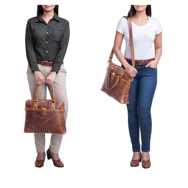 Brown Vintage Leather Handbag - Submerge Shop