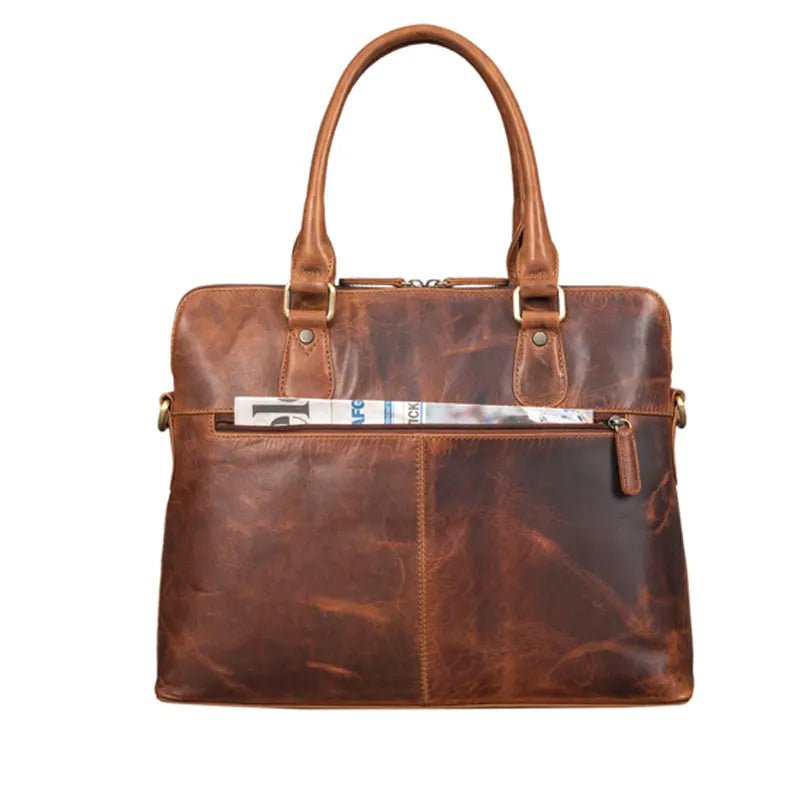 Brown Vintage Leather Handbag - Submerge Shop