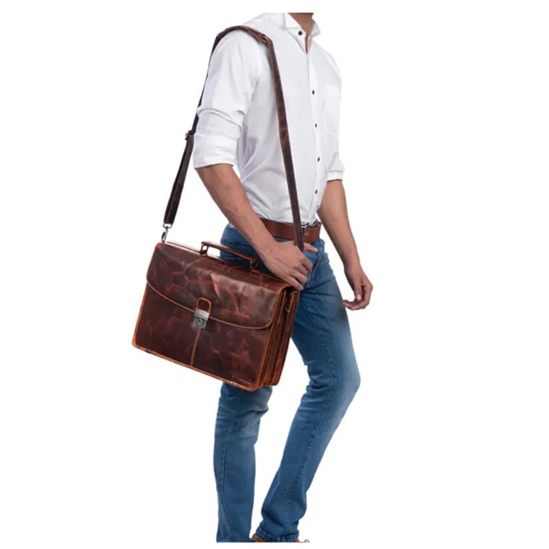 Classic Business Leather Bag For Men’s - Submerge Shop